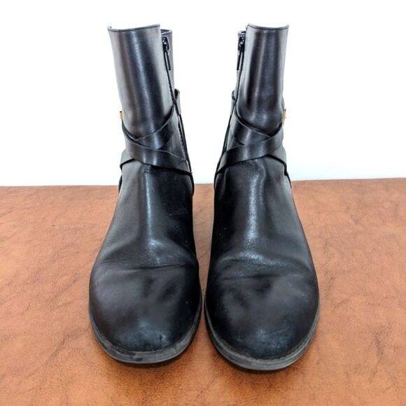 Lauren Ralph Lauren Marisol Black Leather Ankle Booties size 7B - Picture 2 of 7